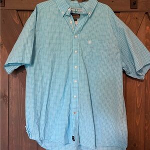 Ariat Light Blue Plaid Casual Shirt
